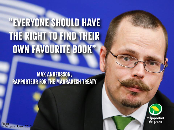 Max Andersson citat: "Everyone should have the right to find their own favourite book."